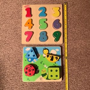 Playskool & Hape kids wooden puzzles